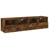 vidaXL TV Wall Cabinets 2 pcs Smoked Oak 23.6x11.8x11.8" Engineered Wood