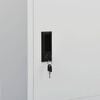 vidaXL Wardrobe Light Grey Steel Medium Wardrobe Rectangular
