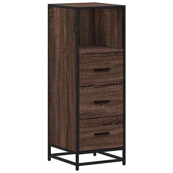vidaXL Bathroom Cabinet Brown Oak Engineered Wood Bathroom Cabinet
