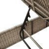vidaXL Sun Lounger Set of 2 Light grey Poly rattan Large