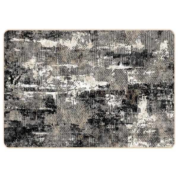 vidaXL Rug Multicolor 100% Polyester 63 x 90.6 in Decorative Inlays