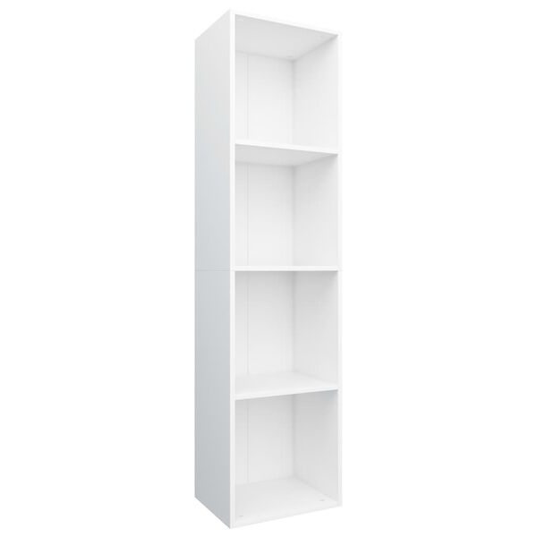 vidaXL Book Cabinet White Engineered Wood 14.2 x 11.8 x 56.3 in