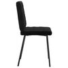 vidaXL Dining Chair Set of 4 Black Velvet (100% polyester), plywood, metal