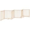 vidaXL Dog Gate with Door Foldable 6 Panels 118.1 " Solid Wood Fir