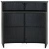 vidaXL Bar Table Black PE rattan Standard Tough Bar Table