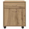 vidaXL Rolling Cabinet Artisan Oak Engineered Wood Medium