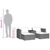 vidaXL Garden Sofa Set Black, Cream White