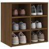 vidaXL Shoe Cabinet Set of 2 Brown Oak Engineered wood Medium