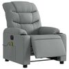 vidaXL Electric Massage Recliner Chair Light grey Polyester, Metal, Plywood