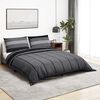vidaXL Duvet Cover Set Set of 2 Dark grey 100% Cotton 94.5 x 86.6 in