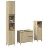 vidaXL Bathroom Furniture Set Sonoma oak Engineered wood, iron Medium