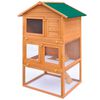 vidaXL Rabbit Hutch Brown Pine Wood Large Durable Rabbit Hutch