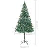 vidaXL Christmas Tree Green with white tips PVC 6 ft Collapsible