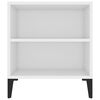 vidaXL TV Cabinet White Engineered Wood, Metal Medium TV Cabinet