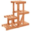 vidaXL Flower Stand Natural Wood Solid Fir Wood 22.8x9.8x20.1 in