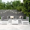 vidaXL Garden Sofa Set White Solid Pine Wood Large Modular