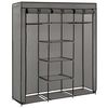 vidaXL Wardrobe Grey Non-woven fabric Medium Collapsible Wardrobe