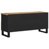 vidaXL TV Cabinet Natural wood grains, black