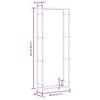 vidaXL Firewood Rack Matt Black 31.5x11.0x87.4" Steel