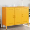vidaXL Sideboard Mustard Yellow Cold-Rolled Steel 39.6x15.4x31.1 in