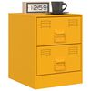 vidaXL Bedside Cabinet Yellow Steel 13.6 x 15.4 x 17.3 in