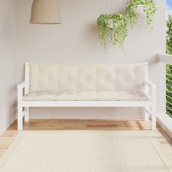 vidaXL Garden Bench Cushion Set of 2 Cream white