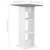 vidaXL Bar Table White and Anthracite Grey Engineered wood Standard