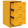 vidaXL Bedside Cabinet Mustard Yellow Cold-rolled Steel Standard