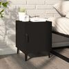 vidaXL Bedside Cabinet Set of 2 Black Engineered wood, Metal Standard