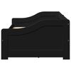 vidaXL Day Bed Black Solid Pine Wood, Engineered Wood Twin