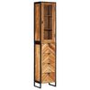 vidaXL Bathroom Cabinet Natural wood brown and black