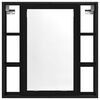 vidaXL Bathroom Mirror Cabinet Black oak