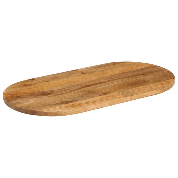 vidaXL Table Top Oak Solid Mango Wood Medium Durable Table Top Oval