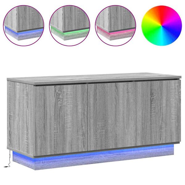 vidaXL TV Cabinet Grey Sonoma 39.37 x 14.96 x 19.29 in Engineered Wood