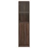 vidaXL Highboard Brown Oak Engineered wood, Glass Medium Highboard