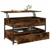 vidaXL Coffee Table Brown oak Engineered wood and metal Medium