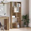 vidaXL Bookcase Artisan Oak Engineered Wood 26.4 x 9.4 x 63.4 in