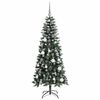 vidaXL Artificial Christmas Tree with 150 LEDs Green 59.06 in