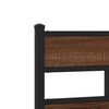 vidaXL Bed Frame Brown Oak Steel, engineered wood Single size Bed Frame