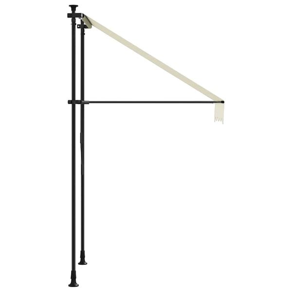 vidaXL Retractable Awning Cream, Anthracite