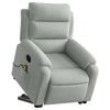 vidaXL Stand up Massage Recliner Chair Light Gray Velvet