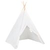 vidaXL Kids Tent White Peach Skin (100% polyester), Solid Pine Wood Large