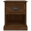 vidaXL Bedside Cabinet Brown oak Engineered wood Medium Bedside Cabinet