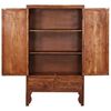 vidaXL Wardrobe Brown Solid Acacia Wood 39.4x19.7x68.9 in Doors
