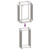 vidaXL Firewood Rack Anthracite 17.3x11.0x35.4" Cold-rolled steel