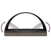 vidaXL Sunbed with Round Roof Grey 83.1x22.4x55.1" Poly Rattan