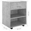 vidaXL Storage Cabinet Concrete Grey Engineered Wood Medium