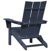 vidaXL Garden Lounge Furniture 2 pcs Navy 74.5 x 80.5 x 90cm Plastic