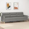 vidaXL 3-Seater Sofa Dark Gray 82.7" Fabric