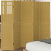 vidaXL Room Divider 5 Panels Brown Solid Wood Paulownia